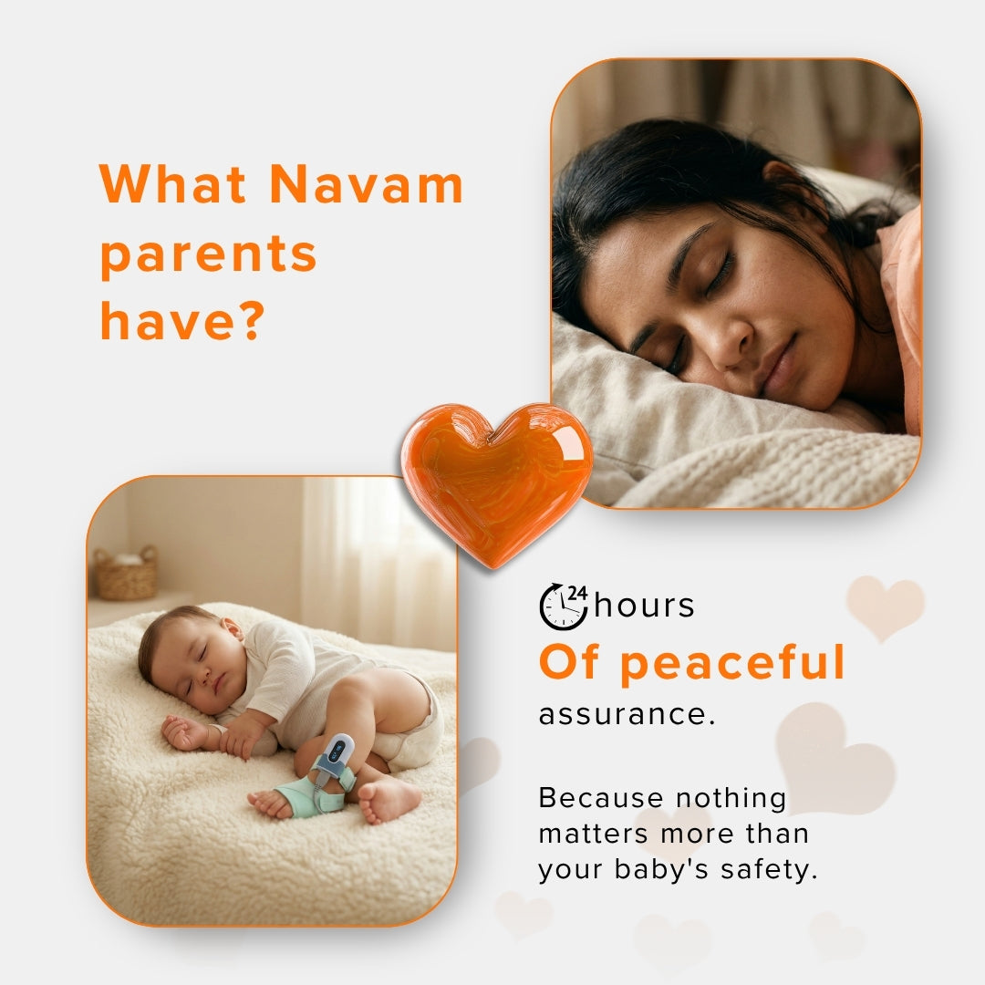 Navam Baby Monitor – Smart Monitoring for Oxygen, Pulse, Movement & Sleep Patterns