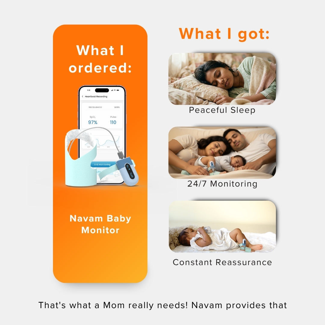 Navam Baby Monitor – Smart Monitoring for Oxygen, Pulse, Movement & Sleep Patterns