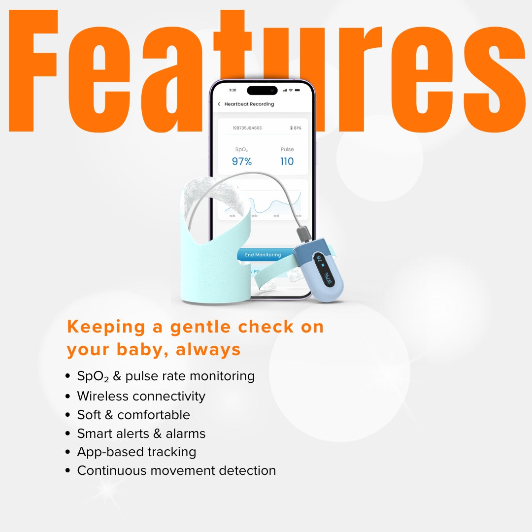 Navam Baby Monitor – Smart Monitoring for Oxygen, Pulse, Movement & Sleep Patterns